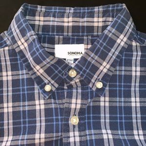 2 for 1 deal - Blue plaid casual button downs